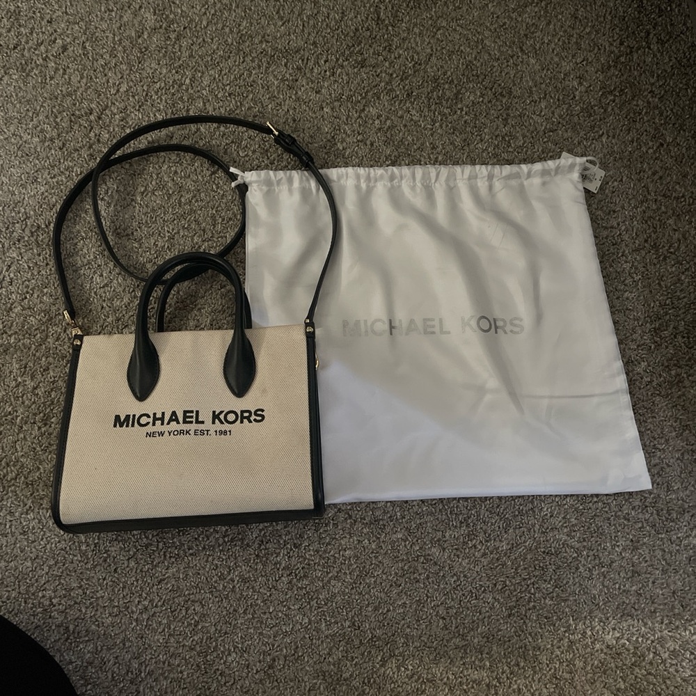 Michael Kors Black and Tan Tote